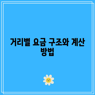 화물차 적재 함 규격 및 요금표: 거리와 지역별