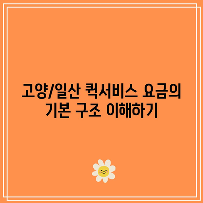 고양/일산 퀵서비스 요금표 및 비교