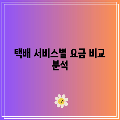 오산 지역 택배 화물요금 비교