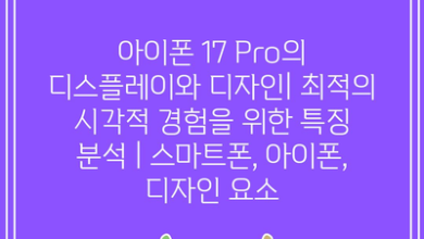 아이폰 17 Pro의 디스플레이와 디자인| 최적의 시각적 경험을 위한 특징 분석 | 스마트폰, 아이폰, 디자인 요소