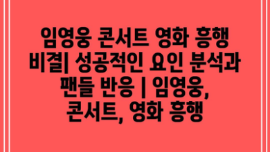 임영웅 콘서트 영화 흥행 비결| 성공적인 요인 분석과 팬들 반응 | 임영웅, 콘서트, 영화 흥행