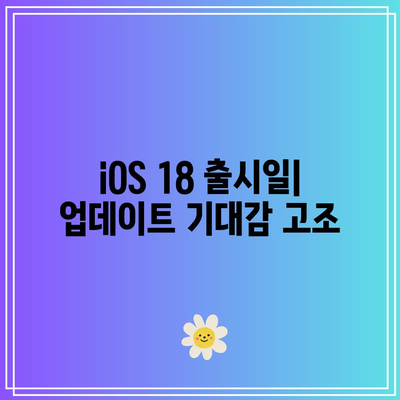 iOS 18 출시일, 주요 기능 및 지원 기기 완벽 가이드 | iOS, 애플, 스마트폰 업데이트