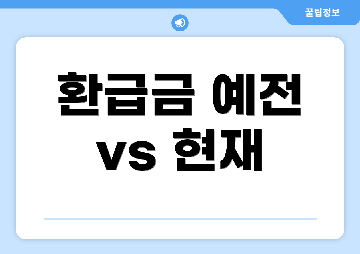 환급금 예전 vs 현재