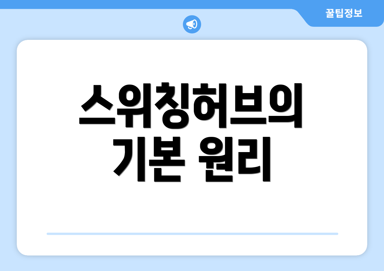 스위칭허브의 기본 원리
