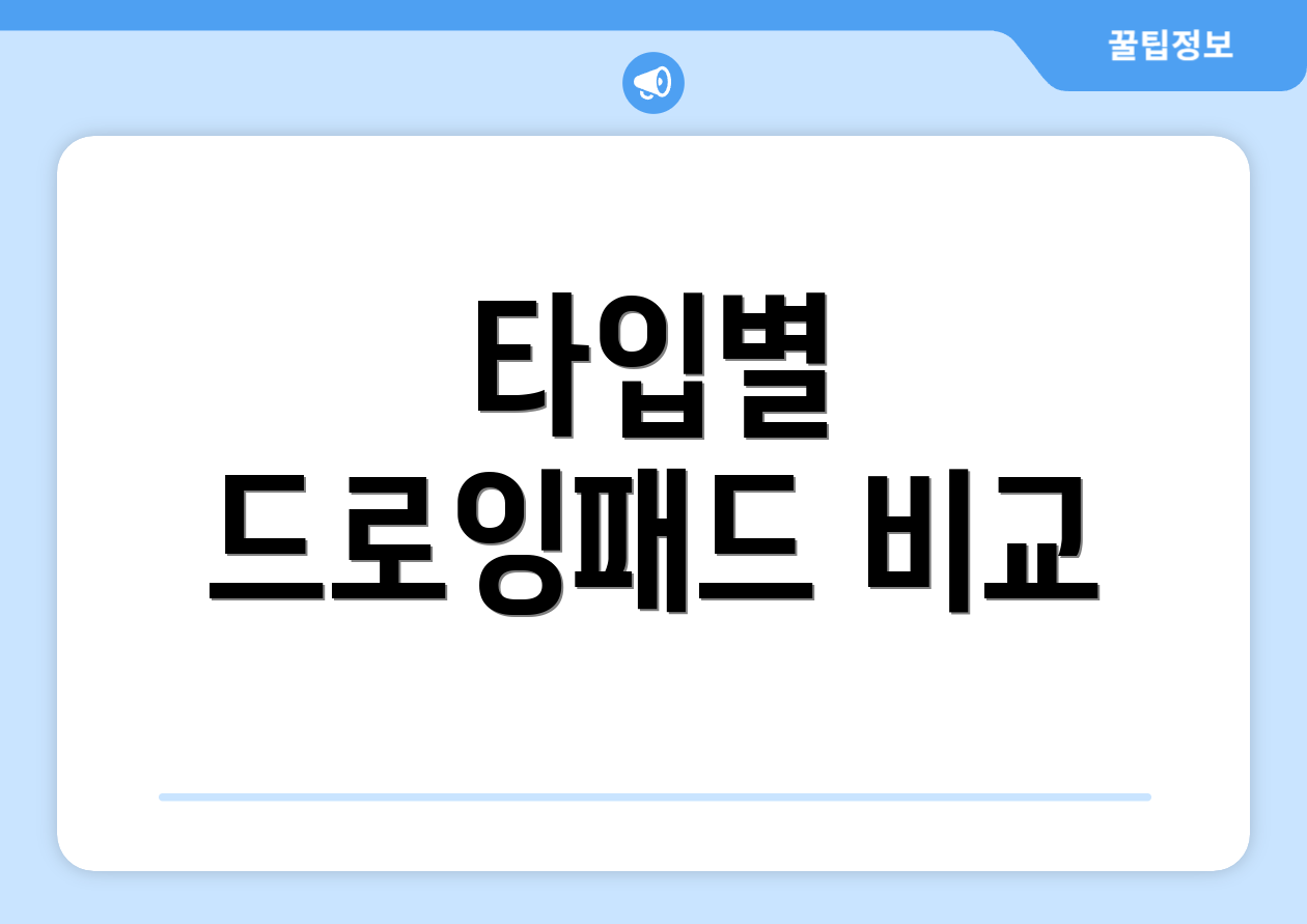 타입별 드로잉패드 비교