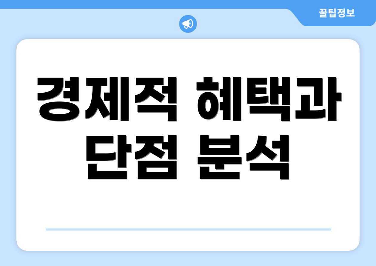 경제적 혜택과 단점 분석
