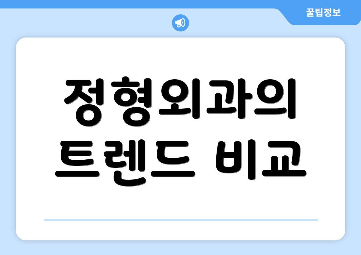 정형외과의 트렌드 비교