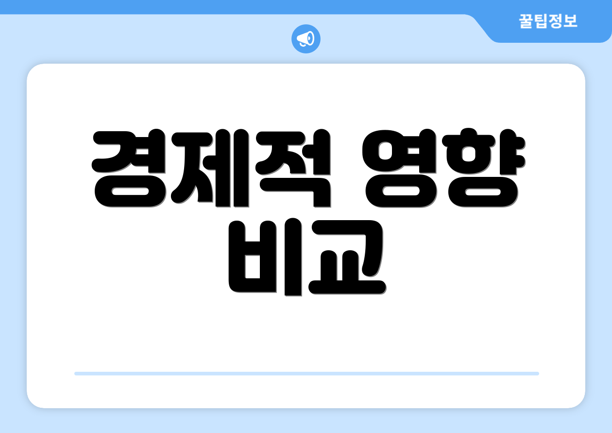 경제적 영향 비교