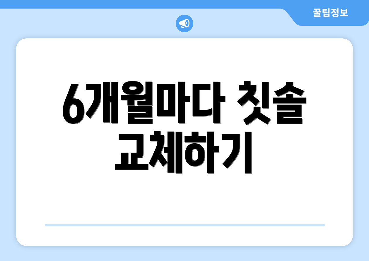 6개월마다 칫솔 교체하기