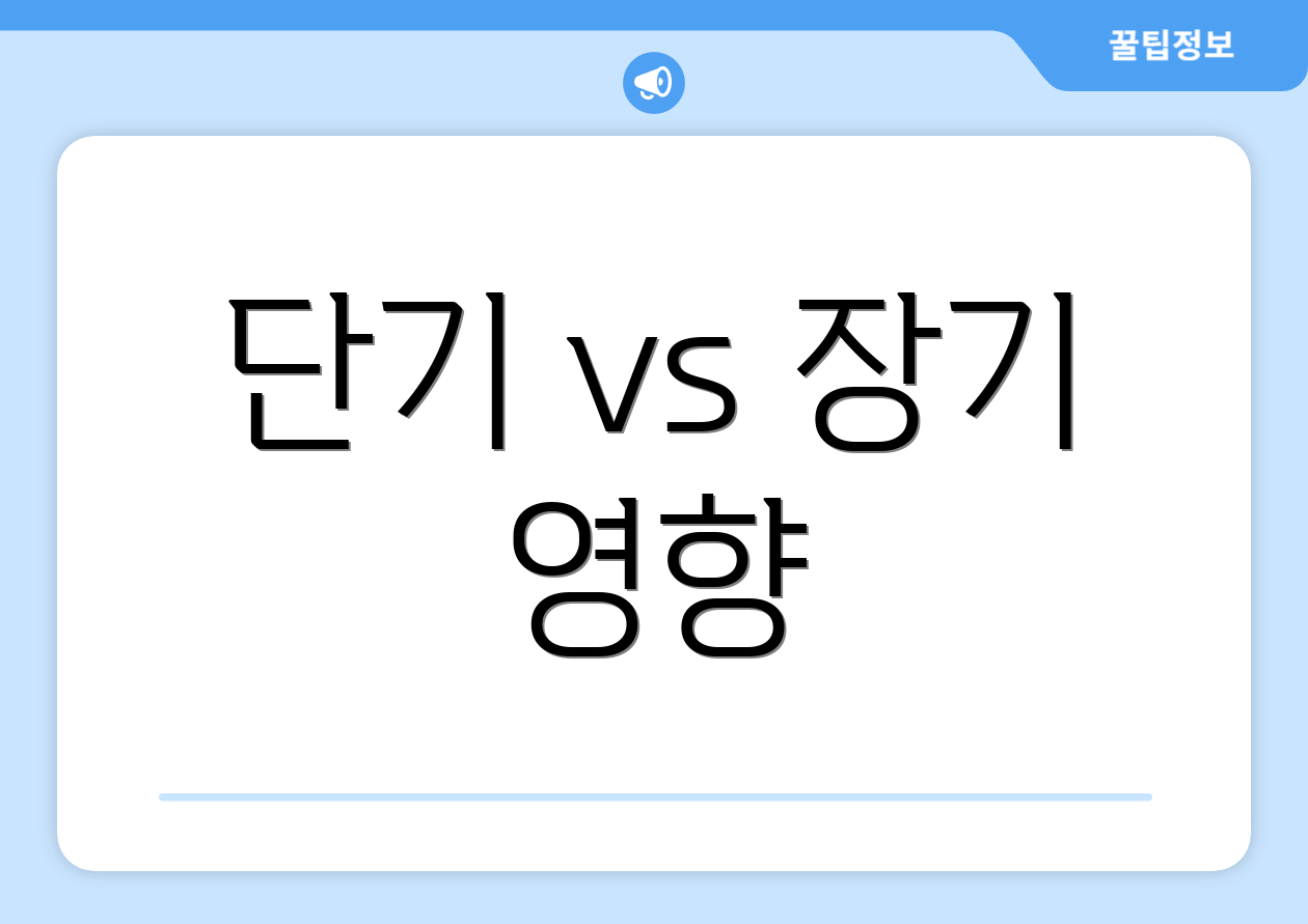 단기 vs 장기 영향