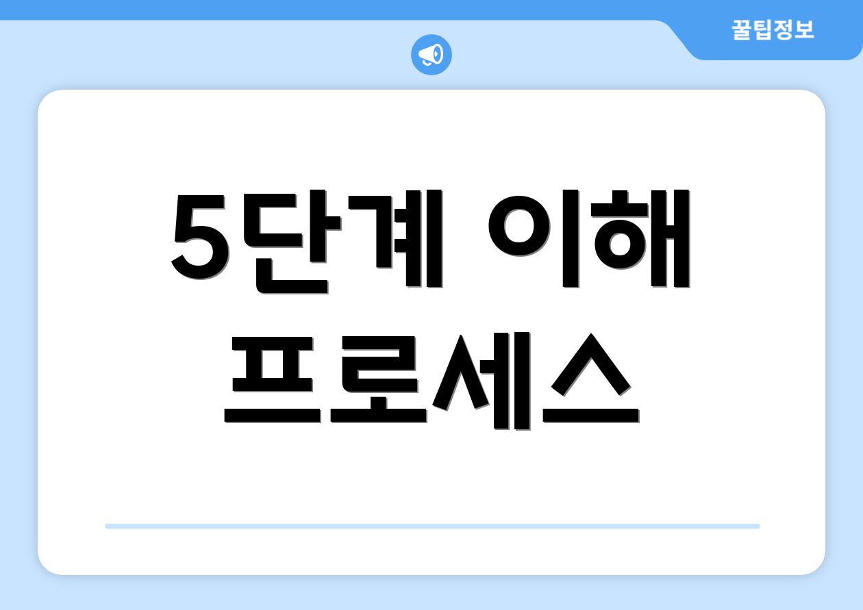 5단계 이해 프로세스