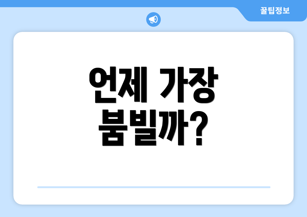 언제 가장 붐빌까?