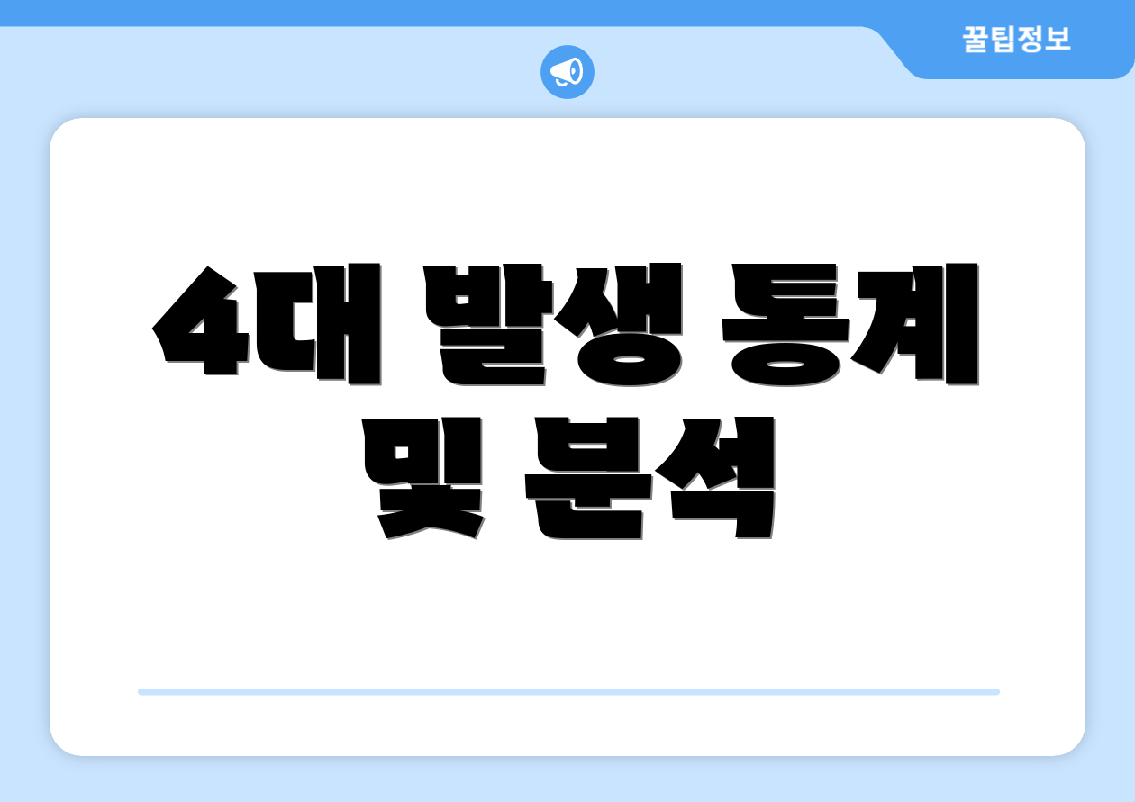 4대 발생 통계 및 분석