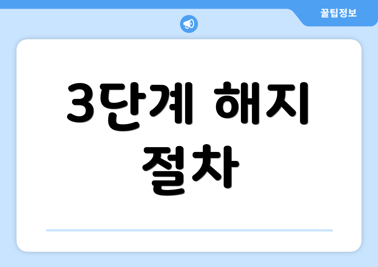 3단계 해지 절차