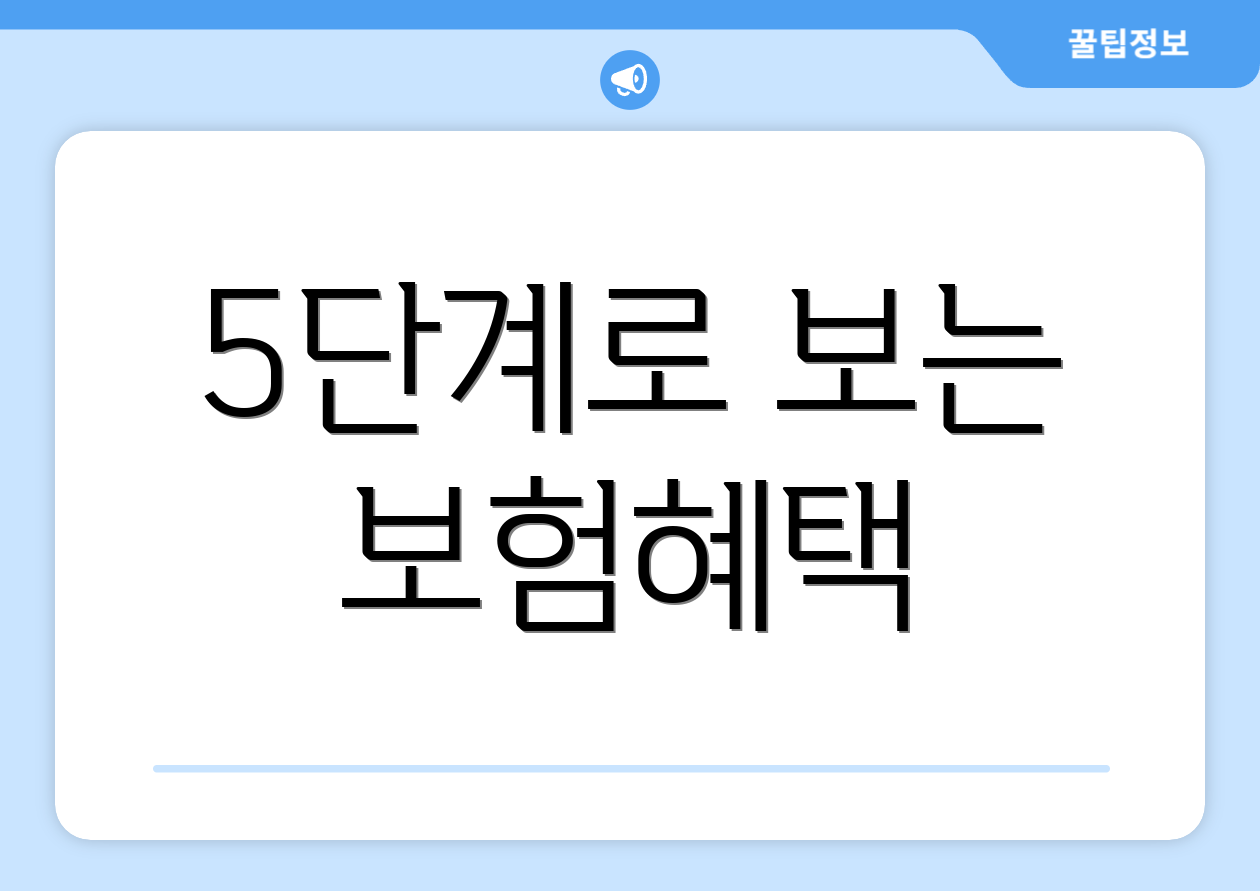 5단계로 보는 보험혜택