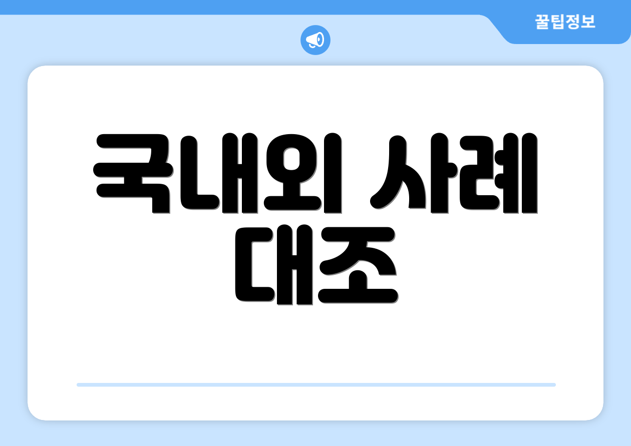 국내외 사례 대조