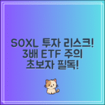 SOXL 투자 리스크 총정리｜3배 ETF 초보자 유의사항