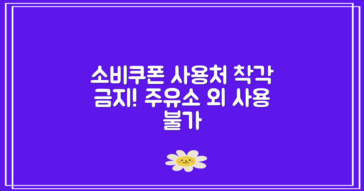 소비쿠폰 사용처 착각 금지주유소 외 사용 불가한 곳