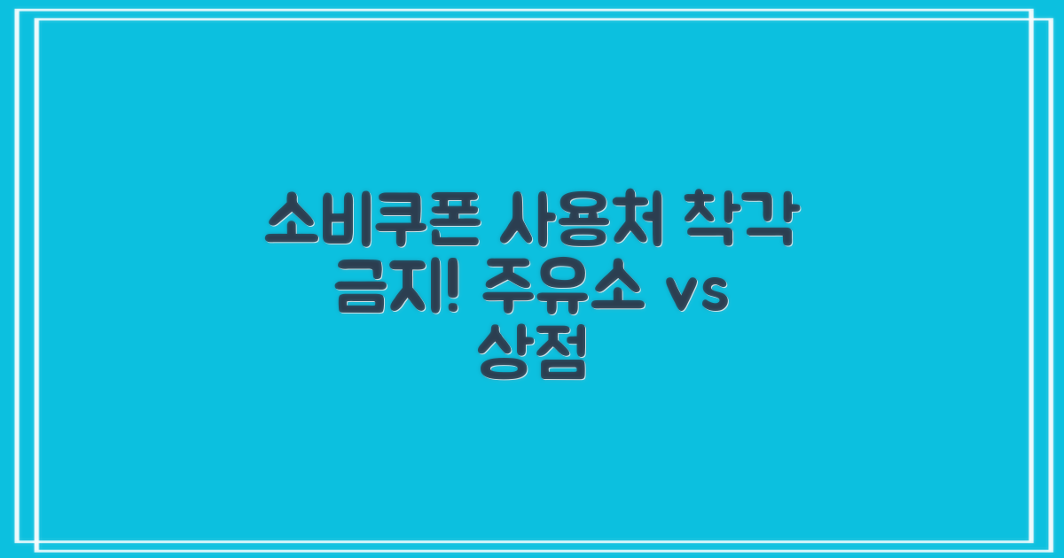 소비쿠폰 사용처 착각 금지주유소 vs 일반 상점
