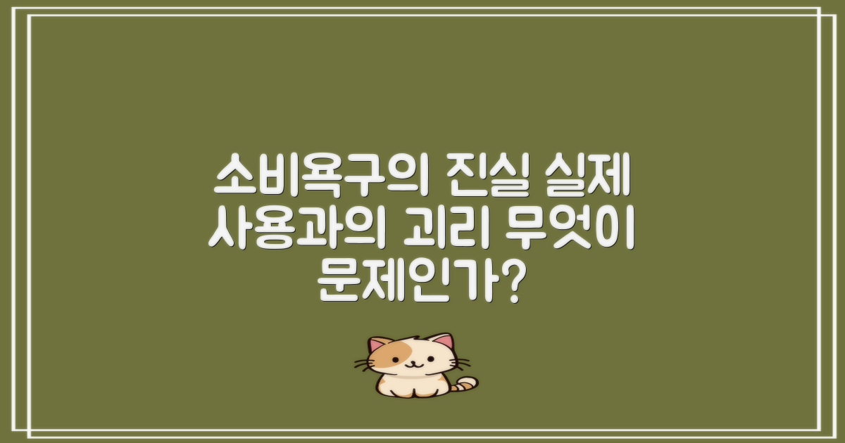 소비욕구와 실제 사용의 괴리