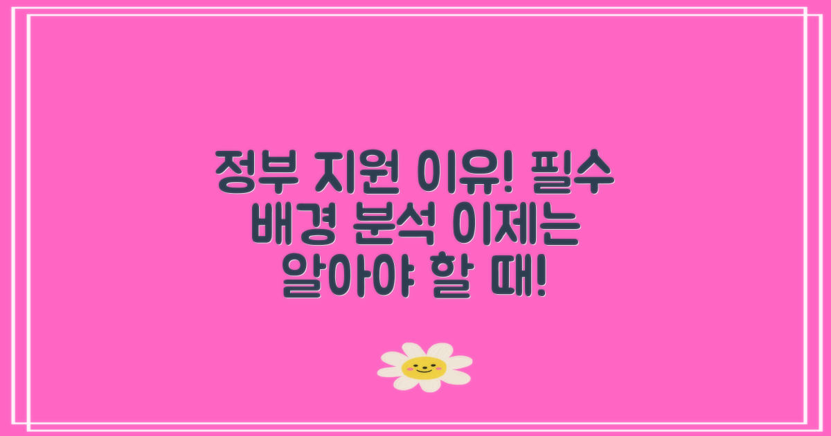 정부 지원 추진 배경